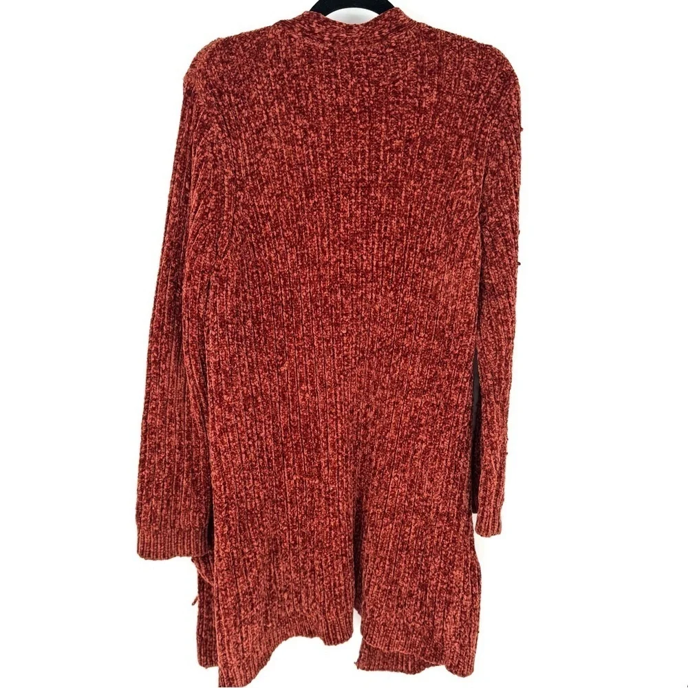 Halogen cottagecore normcore  burnt orange rust  sweater Cardigan duster